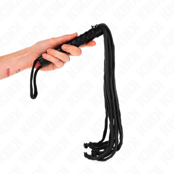 Kink - Látigo De Cuerda Negro 56 Cm - Imagen 5