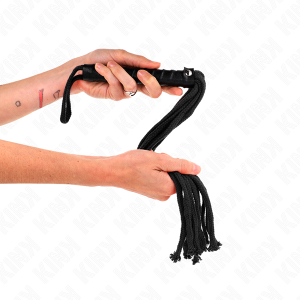 Kink - Látigo De Cuerda Negro 56 Cm - Imagen 4