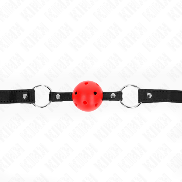 Kink - Mordaza De Bola 4.5 Cm Roja Dura Hueca Modelo 1 63.5 X 2 Cm - Imagen 4