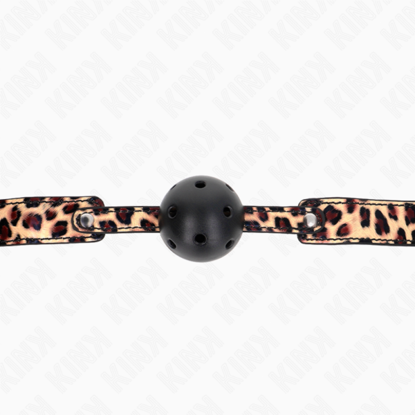 Kink - Mordaza De Bola 4.5 Cm Transpirable Leopardo 65 X 2.5 Cm - Imagen 5