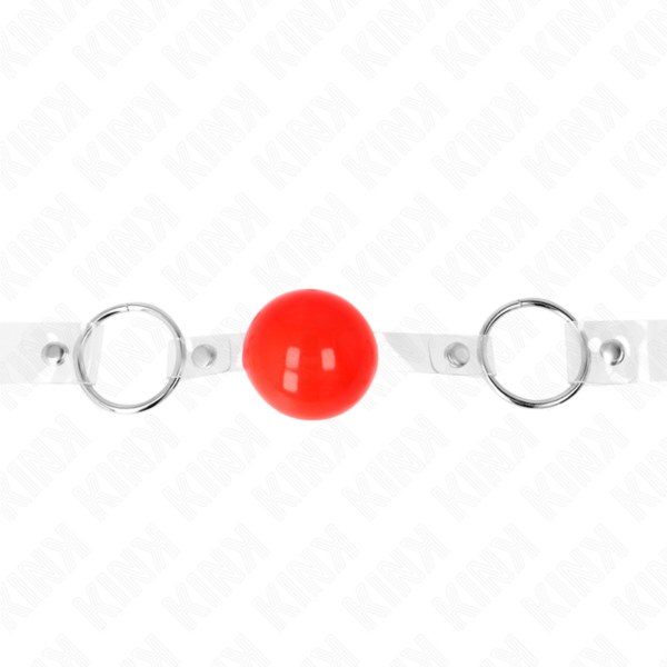 Kink - Mordaza De Bola Roja De Pvc Transparente Ajustable - Imagen 4