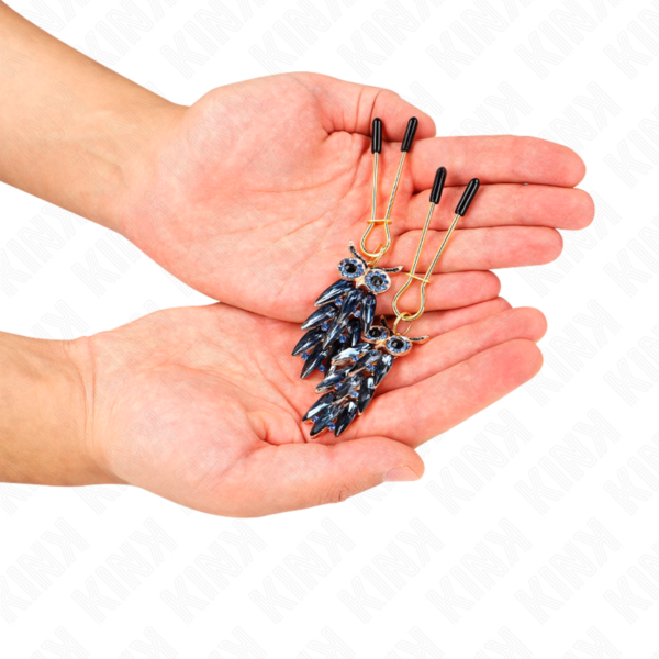 Kink - Pinzas Para Pezones Con Colgante De Búho 6 Cm - Imagen 3