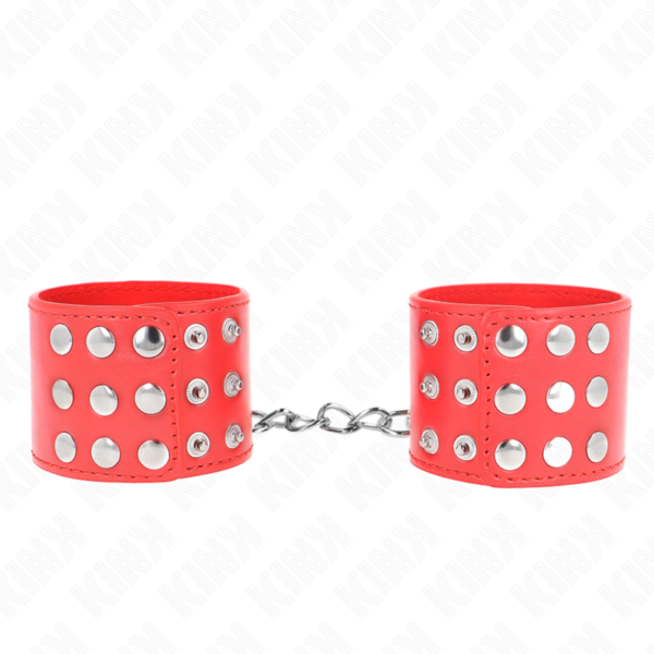 Kink - Muñequeras Con Cierre A Presión Ajustable Rojo 19-24 Cm X 5.5 Cm