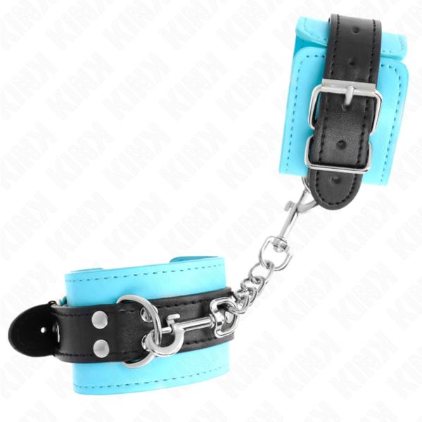 Kink - Muñequeras Con Gancho Forro Azul Ajustable 20-28 Cm X 5.5 Cm - Imagen 2