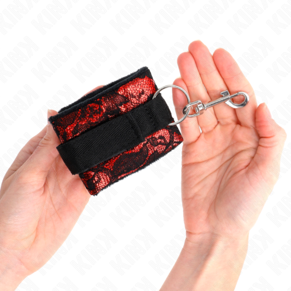 Kink - Muñequeras Diseño Escándalo Rojo-Negro - Imagen 3
