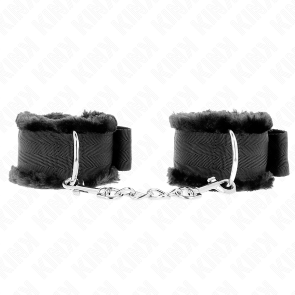 Kink - Muñequeras Forrada Negro Ajustable 17-31 Cm X 7 Cm