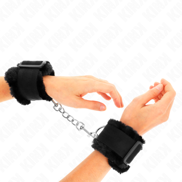 Kink - Muñequeras Forrada Negro Ajustable 17-31 Cm X 7 Cm - Imagen 4