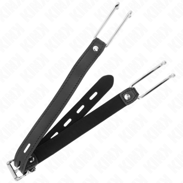 Kink - Mordaza Gancho De Metal 11.5 Cm Con Correa De Polipiel Ajustable 39-58 Cm X 2 Cm - Imagen 2