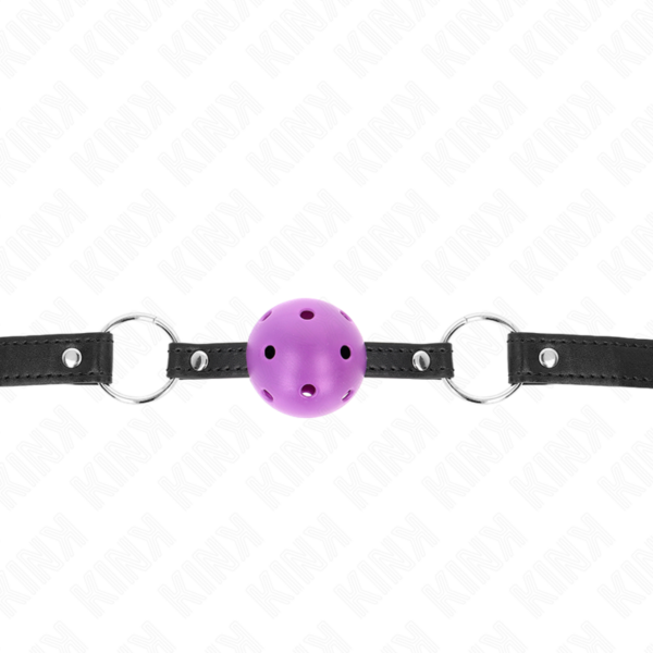 Kink - Mordaza De Bola 4.5 Cm Morado Dura Hueca 63.5 X 2 Cm - Imagen 3
