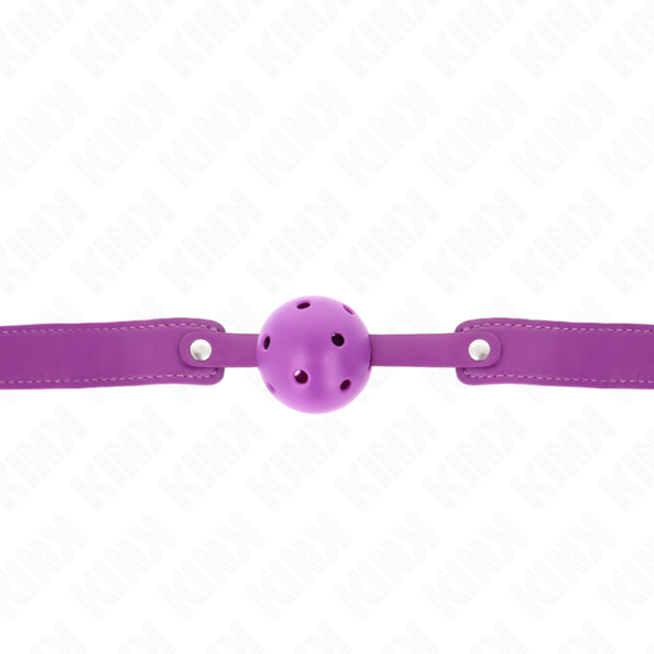 Kink - Mordaza De Bola 4.5 Cm Transpirable Morado 65 X 2.5 Cm - Imagen 3