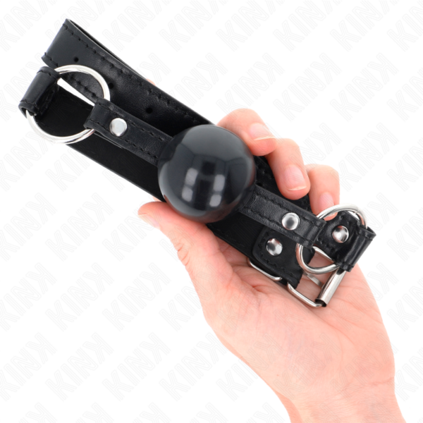Kink - Mordaza De Bola 4 Cm Tpe Negro 60 X 2 Cm - Imagen 4