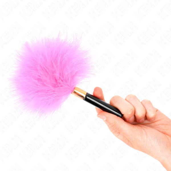 Kink - Plumas Para Cosquillas Metal Dorado Fucsia 18 Cm - Imagen 4
