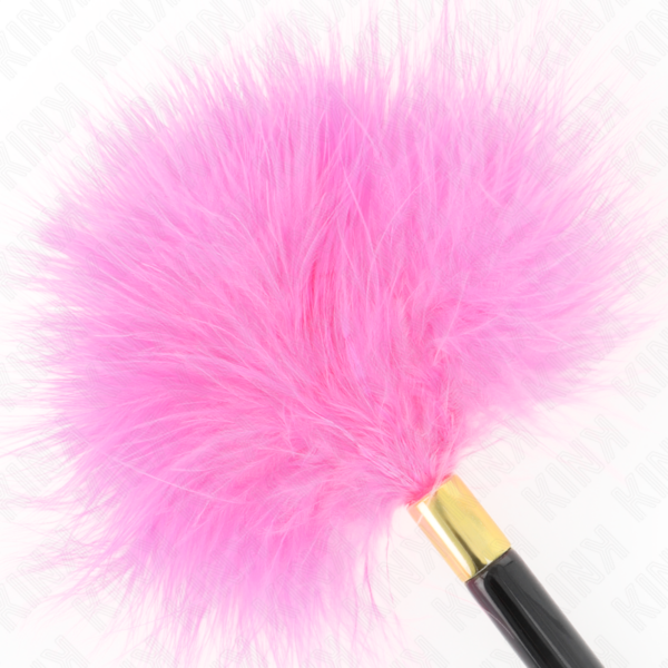Kink - Plumas Para Cosquillas Metal Dorado Fucsia 18 Cm - Imagen 3