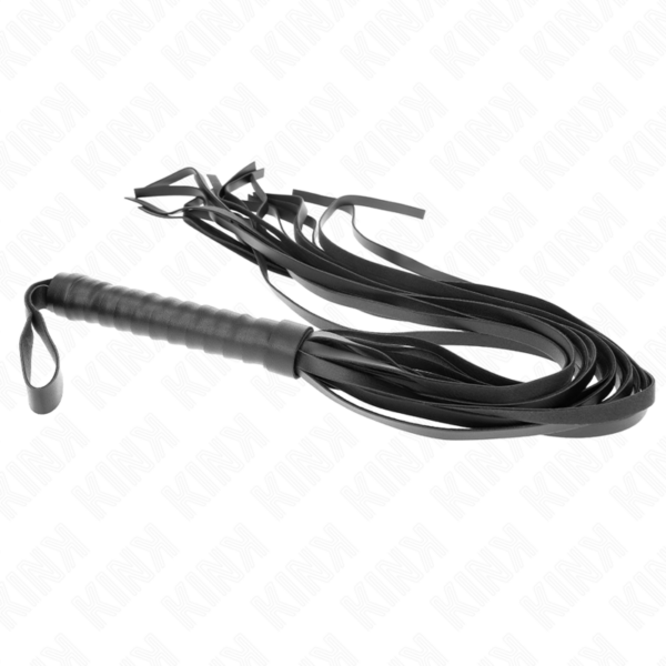 Kink - Látigo De Cola Larga Y Mango Corto Negro 70 Cm - Imagen 5
