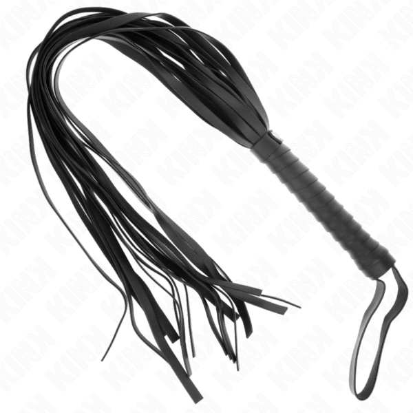 Kink - Látigo De Cola Larga Y Mango Corto Negro 70 Cm - Imagen 2