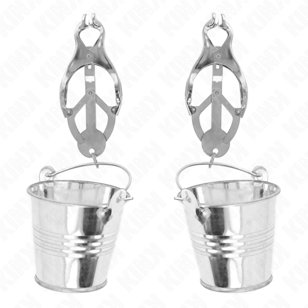 Kink - Pinzas Para Pezones Estilo Japonés Con Cubos Plateado