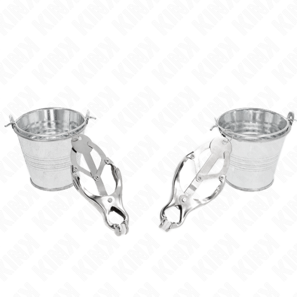 Kink - Pinzas Para Pezones Estilo Japonés Con Cubos Plateado - Imagen 2