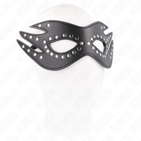 Kink - Máscara De Polipiel Con Remaches Modelo 3 26 X 9.5 Cm - Imagen 3