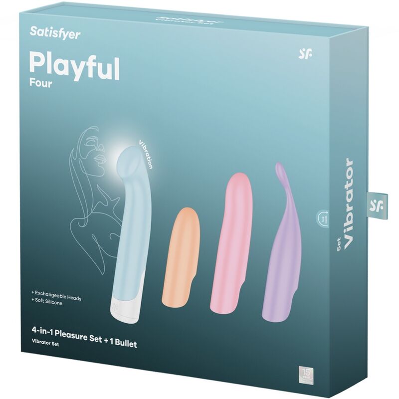 Satisfyer - Playful Four Set Vibradores 4 En 1 + Power Bullet 9 Satisfyer - Playful Four Set Vibradores 4 En 1 + Power Bullet - Imagen 9