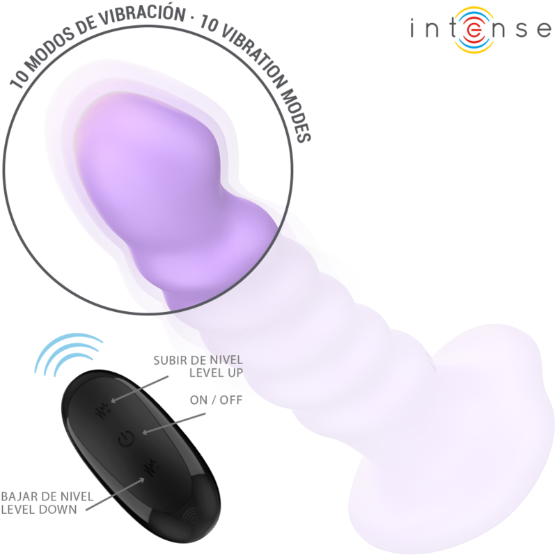 Intense - Brenda Vibrador Talla M Diseño En Espiral 10 Vibraciones Morado Control Remoto 3 Intense - Brenda Vibrador Talla M Diseño En Espiral 10 Vibraciones Morado Control Remoto - Imagen 3