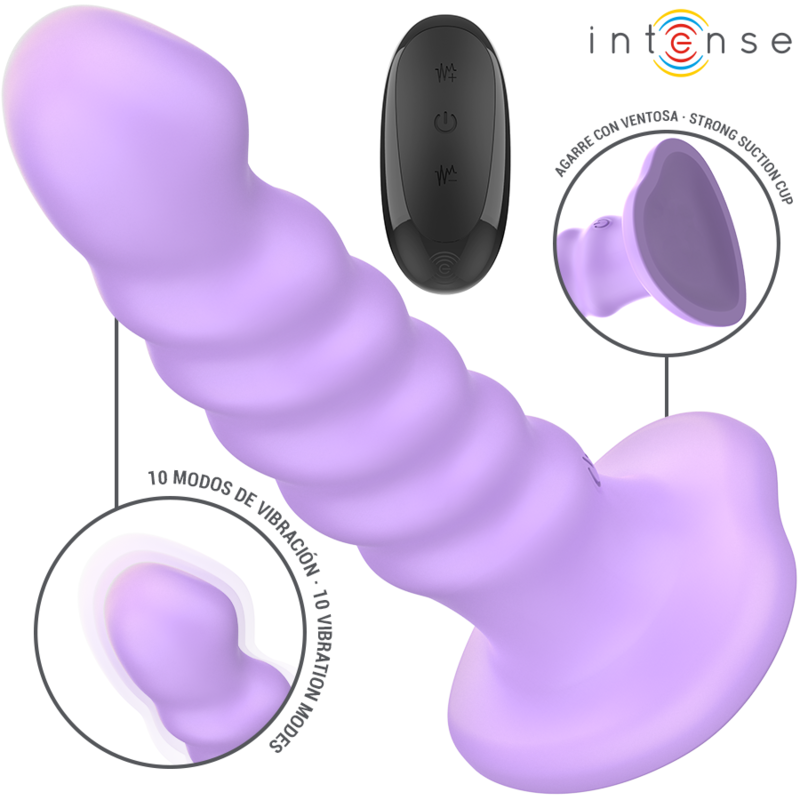 Intense - Brenda Vibrador Talla M Diseño En Espiral 10 Vibraciones Morado Control Remoto 1 Intense - Brenda Vibrador Talla M Diseño En Espiral 10 Vibraciones Morado Control Remoto