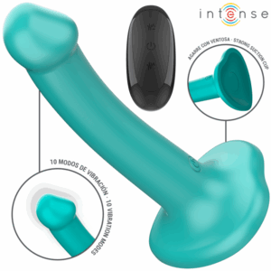 Intense - Katie Vibrador Con Ventosa 10 Vibraciones Azul Oscuro Control Remoto