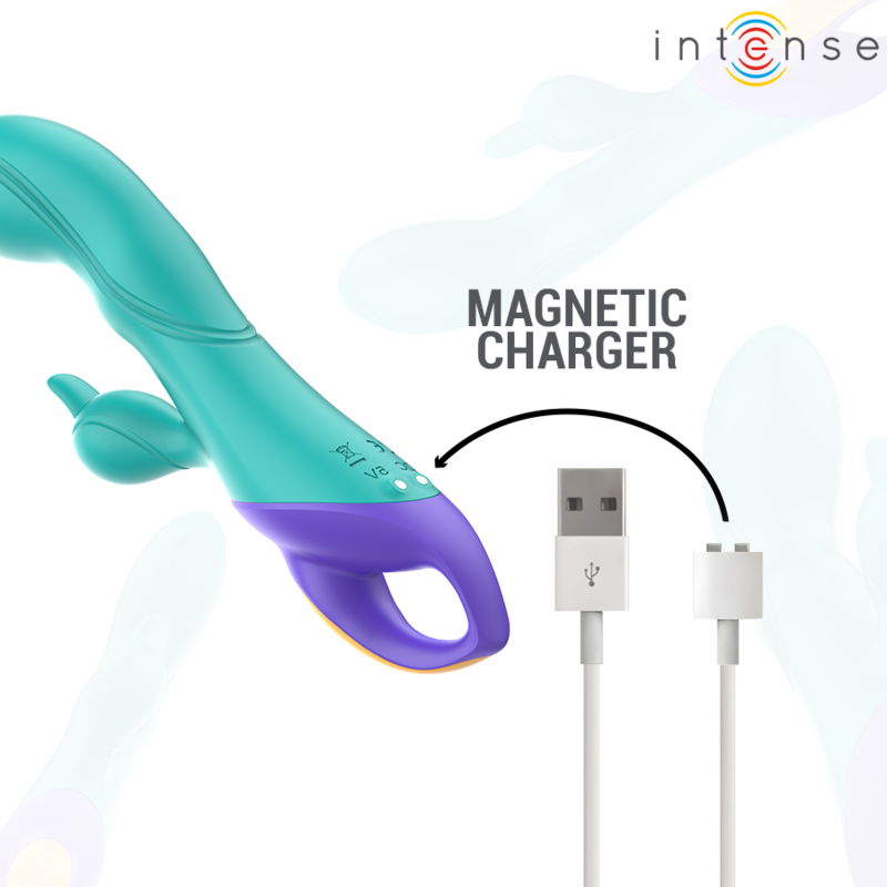 Intense - Fred Vibrador Recargable Rabbit Azul 5 Intense - Fred Vibrador Recargable Rabbit Azul - Imagen 5