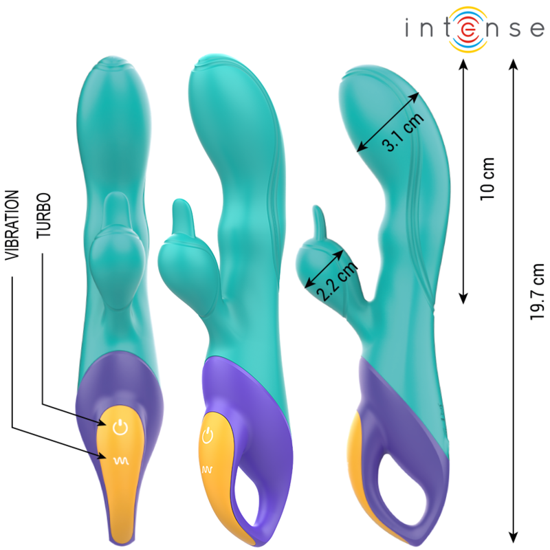 Intense - Fred Vibrador Recargable Rabbit Azul 2 Intense - Fred Vibrador Recargable Rabbit Azul - Imagen 2