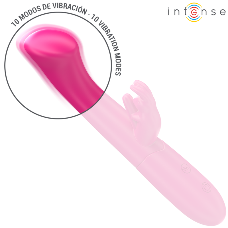 Intense - Julieta Vibrador Rabbit 18,6 Cm 10 Vibraciones Rosa 3 Intense - Julieta Vibrador Rabbit 18,6 Cm 10 Vibraciones Rosa - Imagen 3