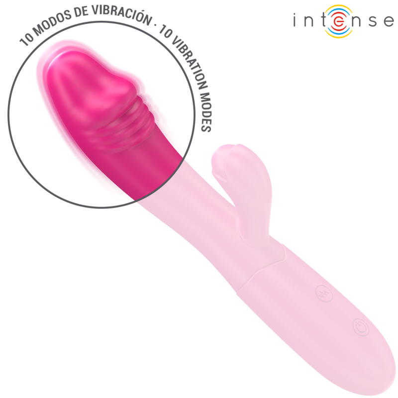 Intense - Ivy Vibrador Flexible 10 Vibraciones Con Lengua Estimuladora Rosa 3 Intense - Ivy Vibrador Flexible 10 Vibraciones Con Lengua Estimuladora Rosa - Imagen 3