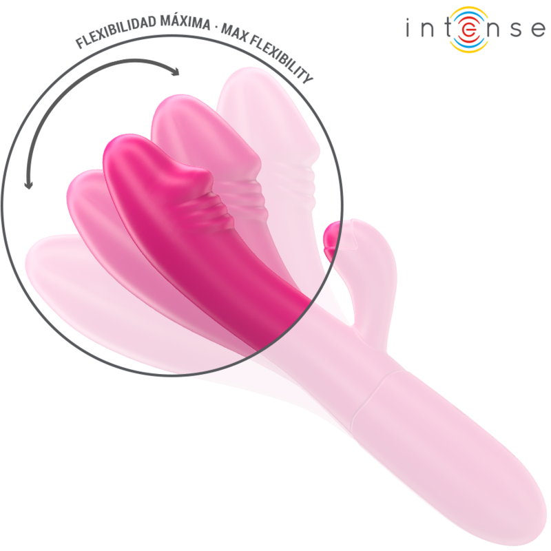 Intense - Ivy Vibrador Flexible 10 Vibraciones Con Lengua Estimuladora Rosa 5 Intense - Ivy Vibrador Flexible 10 Vibraciones Con Lengua Estimuladora Rosa - Imagen 5