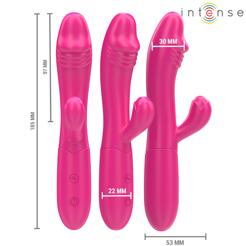 Intense - Ivy Vibrador Flexible 10 Vibraciones Con Lengua Estimuladora Rosa 2 Intense - Ivy Vibrador Flexible 10 Vibraciones Con Lengua Estimuladora Rosa - Imagen 2