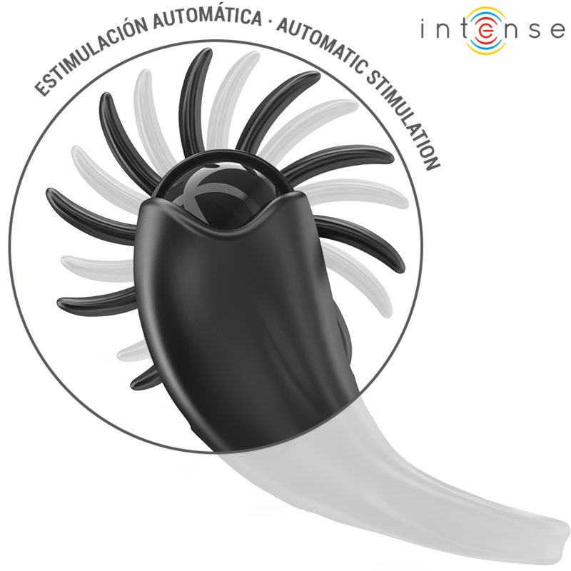 Intense - Mabel Anillo Vibrador 10 Vibraciones Con Estimulador De Clítoris Negro 3 Intense - Mabel Anillo Vibrador 10 Vibraciones Con Estimulador De Clítoris Negro - Imagen 3