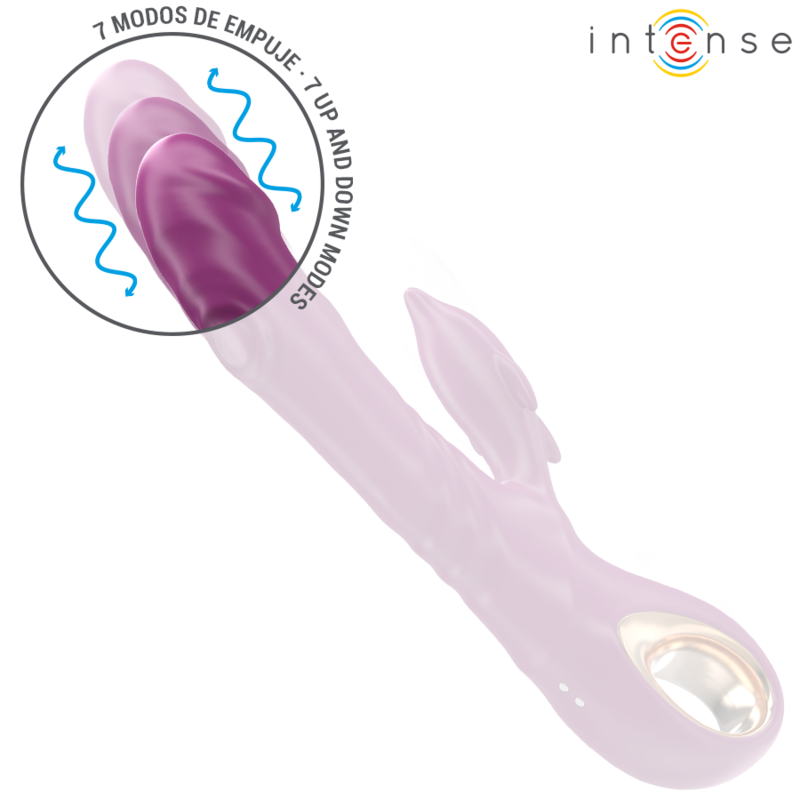 Intense - Halle Vibrador Multifunción Con Lengua Estimuladora En Forma De Delfín Morado 3 Intense - Halle Vibrador Multifunción Con Lengua Estimuladora En Forma De Delfín Morado - Imagen 3