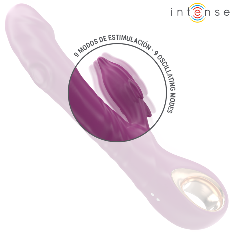 Intense - Halle Vibrador Multifunción Con Lengua Estimuladora En Forma De Delfín Morado 5 Intense - Halle Vibrador Multifunción Con Lengua Estimuladora En Forma De Delfín Morado - Imagen 5