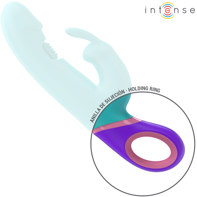Intense - Mónica Vibrador Rabbit Con Estimulador Rotatorio Del Punto G Azul 5 Intense - Mónica Vibrador Rabbit Con Estimulador Rotatorio Del Punto G Azul - Imagen 5