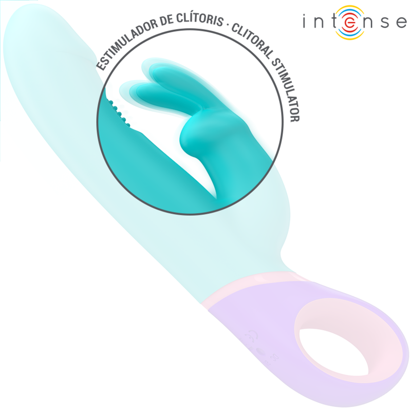 Intense - Mónica Vibrador Rabbit Con Estimulador Rotatorio Del Punto G Azul 3 Intense - Mónica Vibrador Rabbit Con Estimulador Rotatorio Del Punto G Azul - Imagen 3