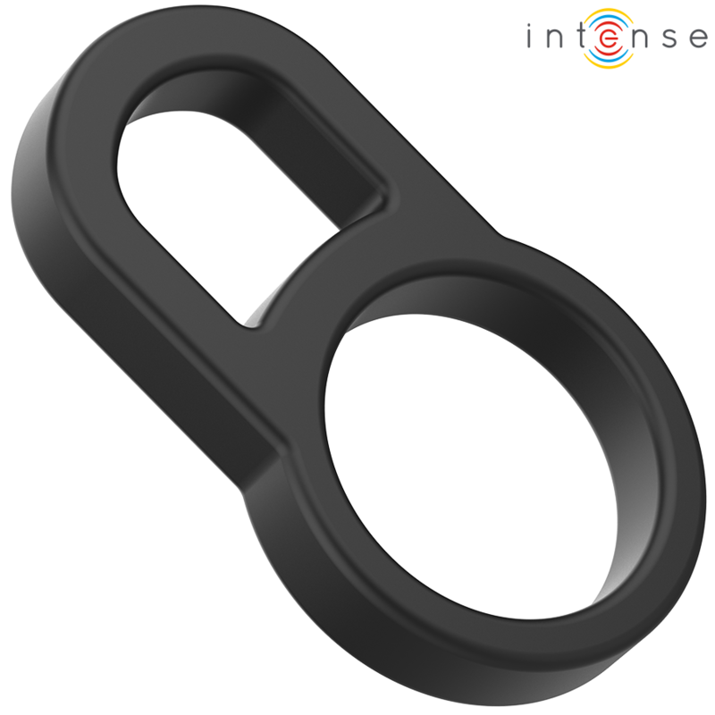 Intense - Bobby Anillo Doble Para Pene Silicona Negro 1 Intense - Bobby Anillo Doble Para Pene Silicona Negro