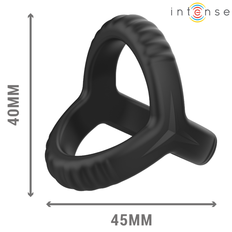 Intense - Carson Anillo Doble Para Pene Silicona Negro Modelo 4 1 Intense - Carson Anillo Doble Para Pene Silicona Negro Modelo 4