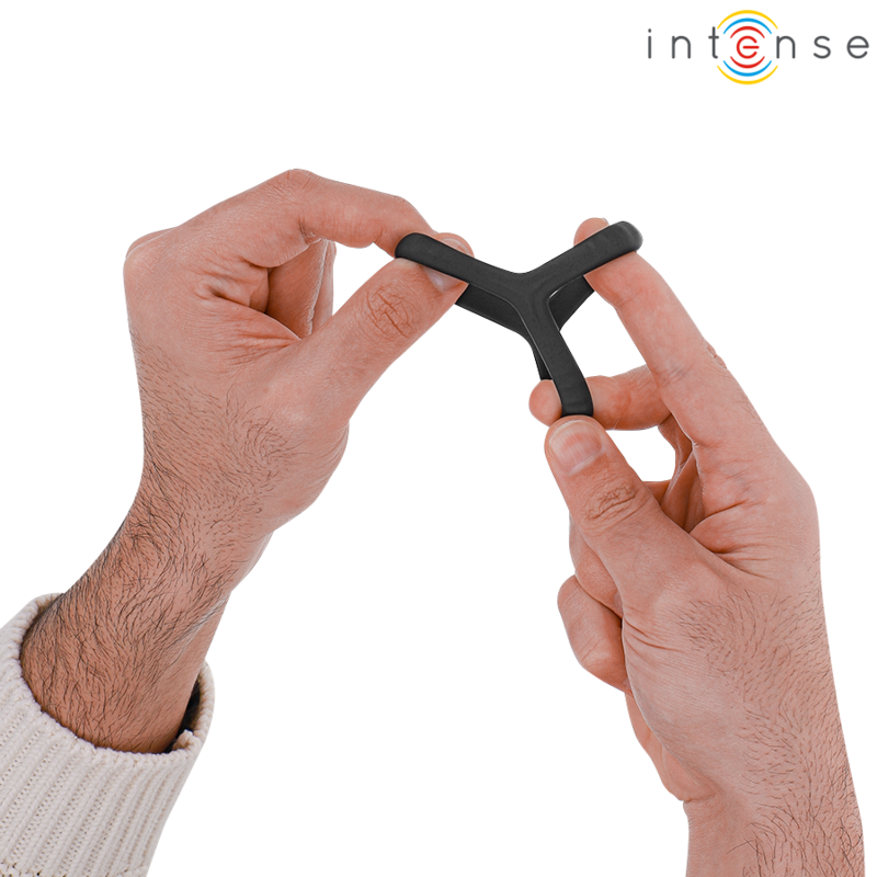 Intense - Carson Anillo Doble Para Pene Silicona Negro Modelo 4 3 Intense - Carson Anillo Doble Para Pene Silicona Negro Modelo 4 - Imagen 3