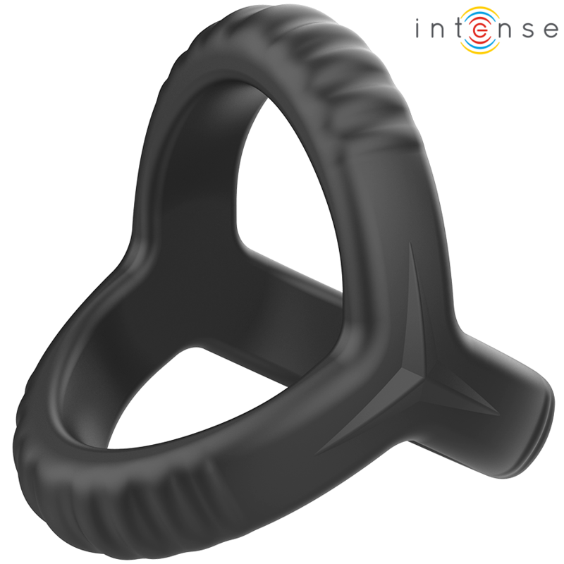 Intense - Carson Anillo Doble Para Pene Silicona Negro Modelo 4 4 Intense - Carson Anillo Doble Para Pene Silicona Negro Modelo 4 - Imagen 4