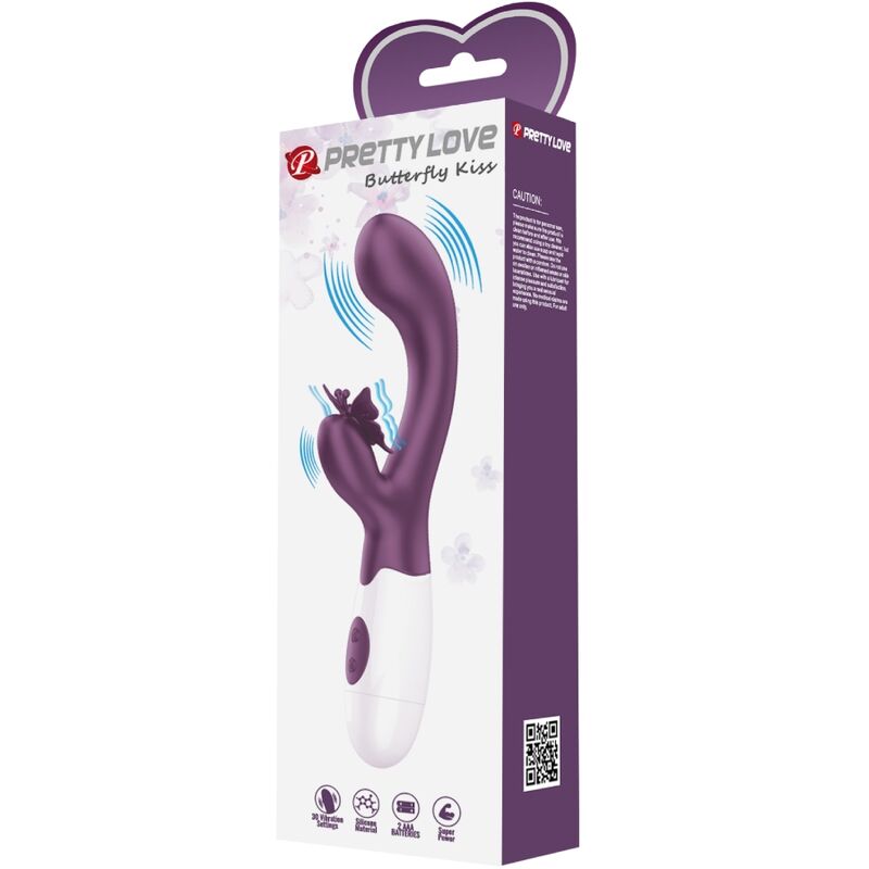 Pretty Love - Butterfly Kiss Vibrador Rabbit &Amp; Estimulador Punto G Morado 6 Pretty Love - Butterfly Kiss Vibrador Rabbit &Amp; Estimulador Punto G Morado - Imagen 6