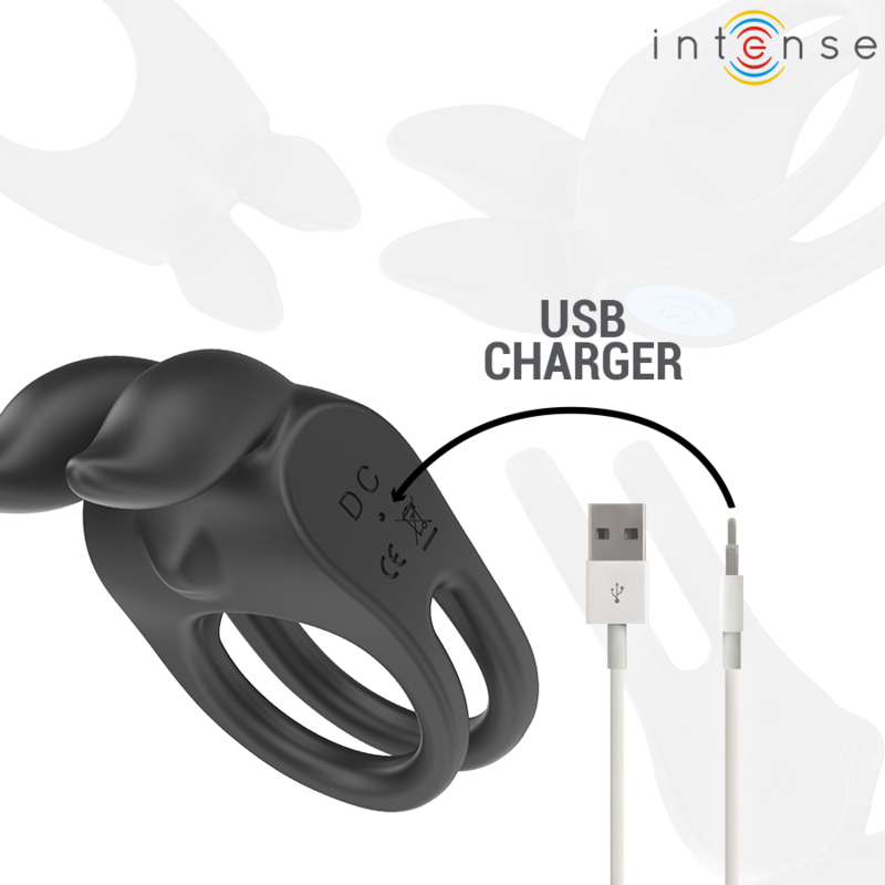 Intense - Sam Anillo Doble Vibrador Pene 10 Vibraciones Negro 6 Intense - Sam Anillo Doble Vibrador Pene 10 Vibraciones Negro - Imagen 6