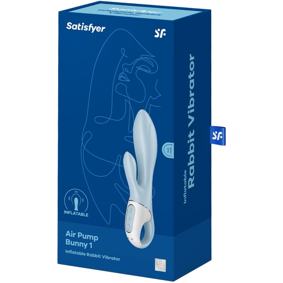 Satisfyer - Air Pump Bunny 1 Vibrador Inflable Rabbit Azul 6 Satisfyer - Air Pump Bunny 1 Vibrador Inflable Rabbit Azul - Imagen 6