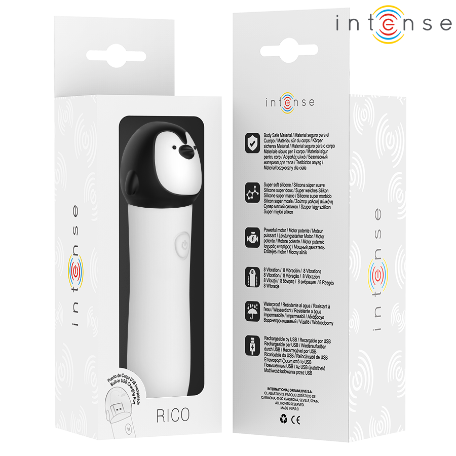 Intense - Rico Bala Vibradora Pingüino Recargable Usb 10 X 2.2 Cm 7 Intense - Rico Bala Vibradora Pingüino Recargable Usb 10 X 2.2 Cm - Imagen 7