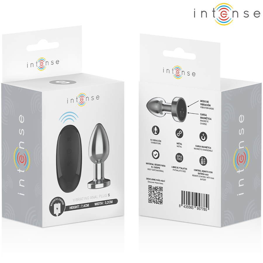 Intense - Plug Anal 10 Vibraciones Metal Con Control Remoto S 8 Intense - Plug Anal 10 Vibraciones Metal Con Control Remoto S - Imagen 8
