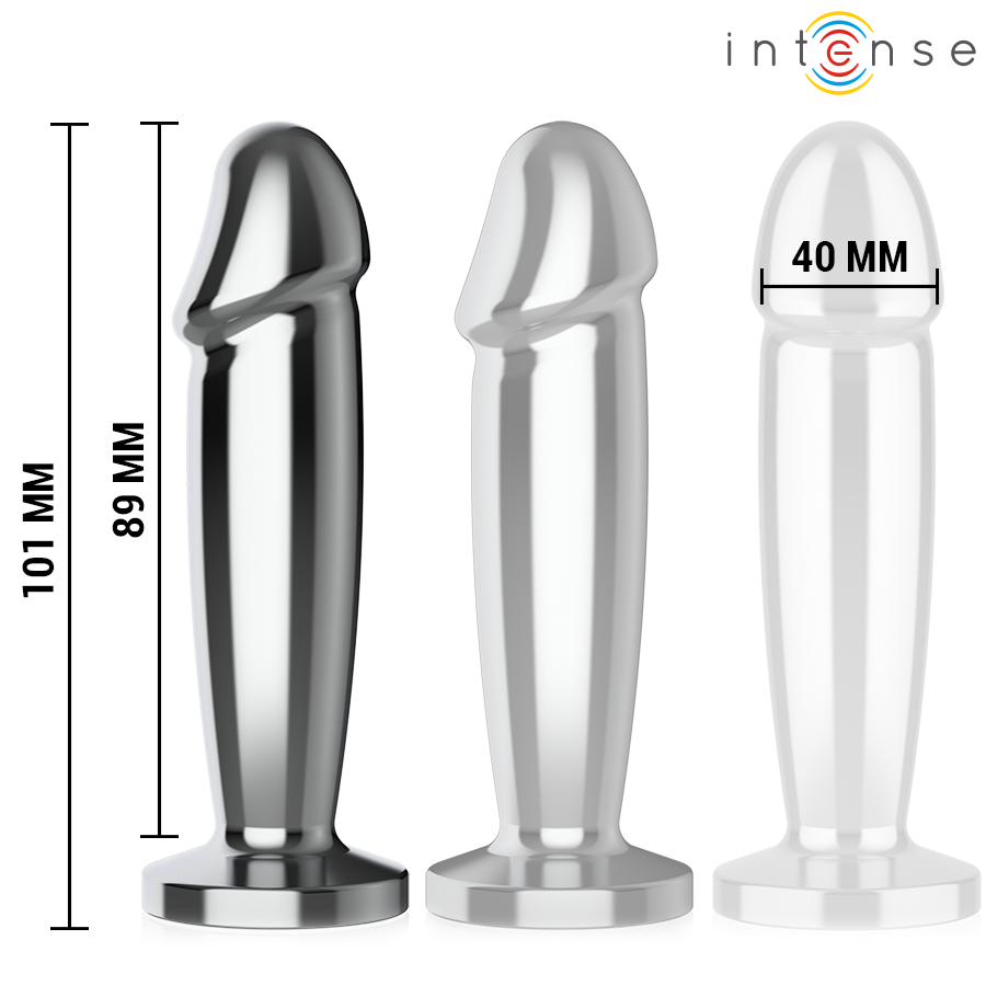 Intense - Plug Anal 10 Vibraciones Metal En Forma De Dildo Con Control Remoto M 5 Intense - Plug Anal 10 Vibraciones Metal En Forma De Dildo Con Control Remoto M - Imagen 5