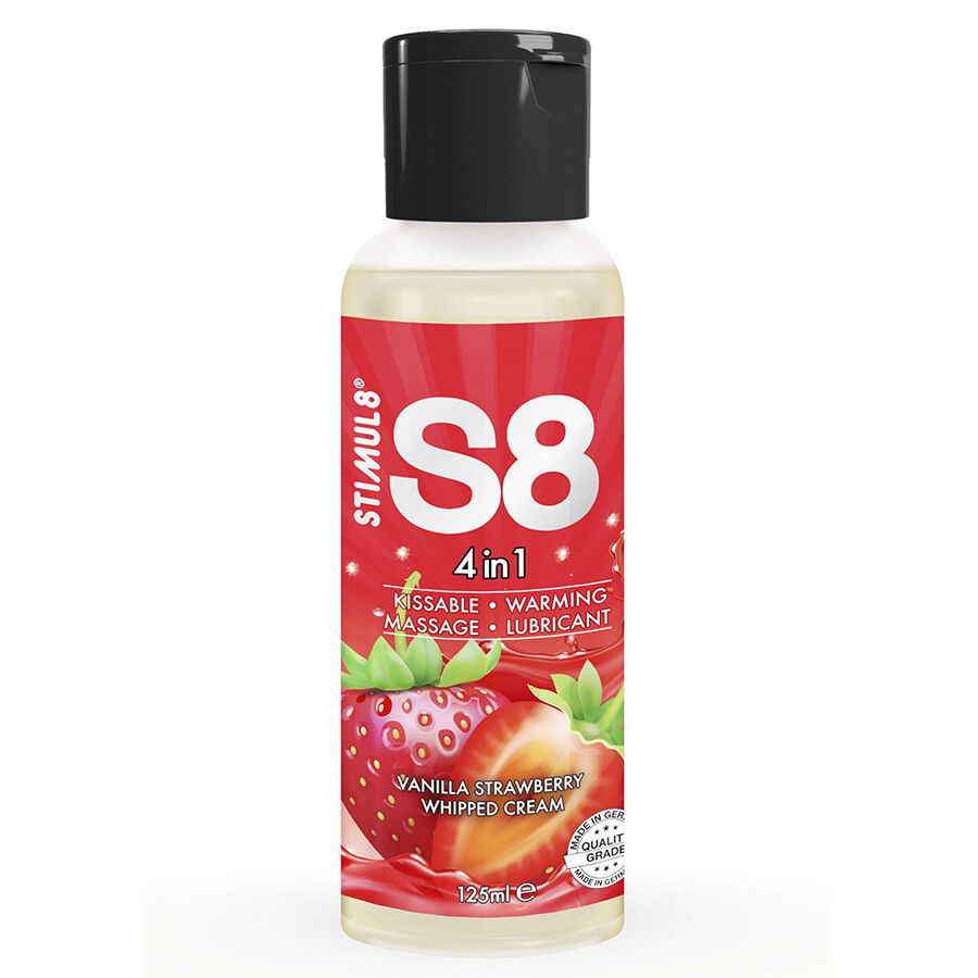 Stimul8 - S8 4 En 1 Lubricante Postre Fresa 125 Ml 1 Stimul8 - S8 4 En 1 Lubricante Postre Fresa 125 Ml