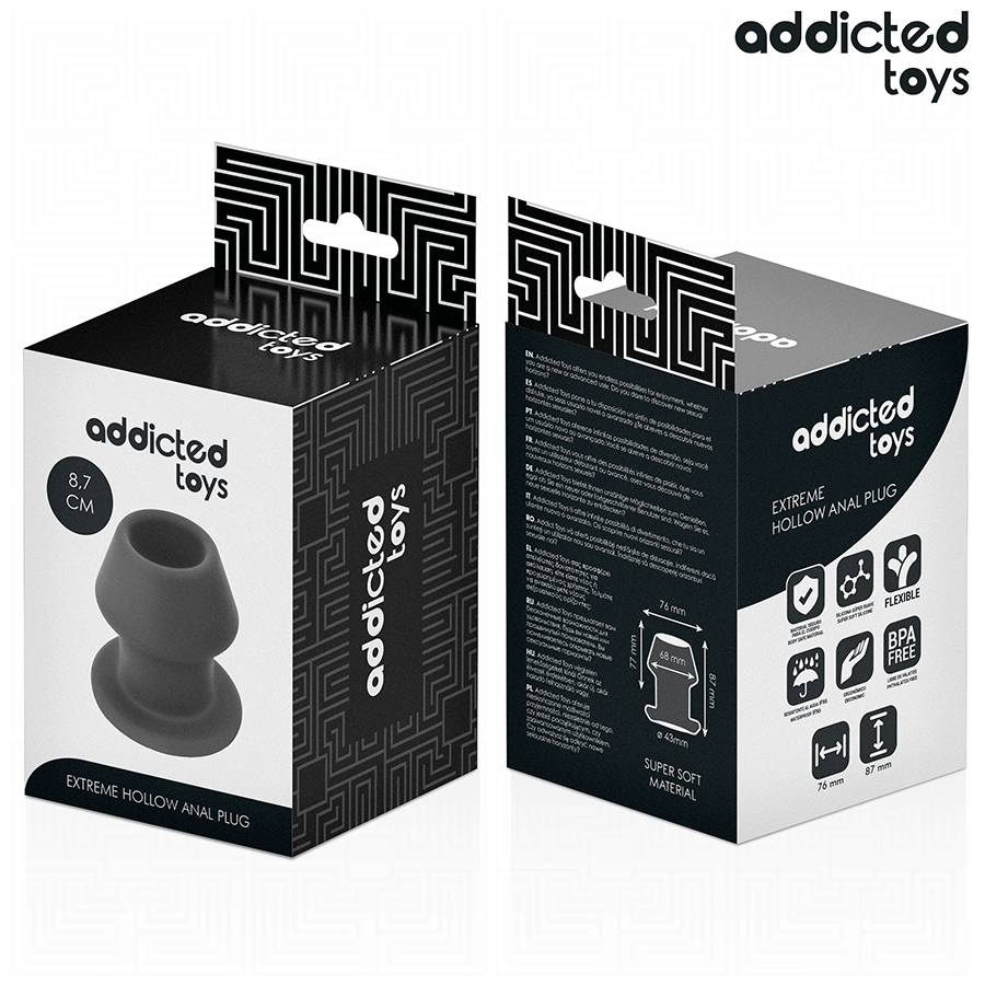 Addicted Toys - Plug Anal Hueco Extrem Silicona Talla M 8,7 Cm 7 Addicted Toys - Plug Anal Hueco Extrem Silicona Talla M 8,7 Cm - Imagen 7