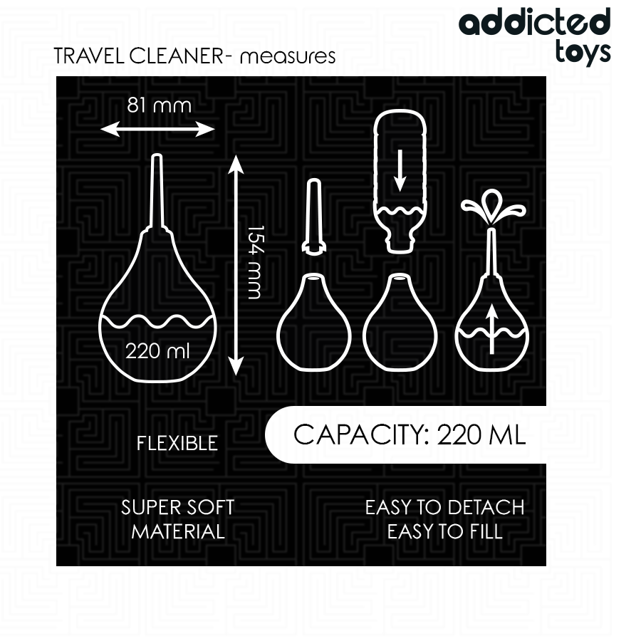 Addicted Toys - Limpiador Anal De Viaje Talla L 220 Ml 5 Addicted Toys - Limpiador Anal De Viaje Talla L 220 Ml - Imagen 5